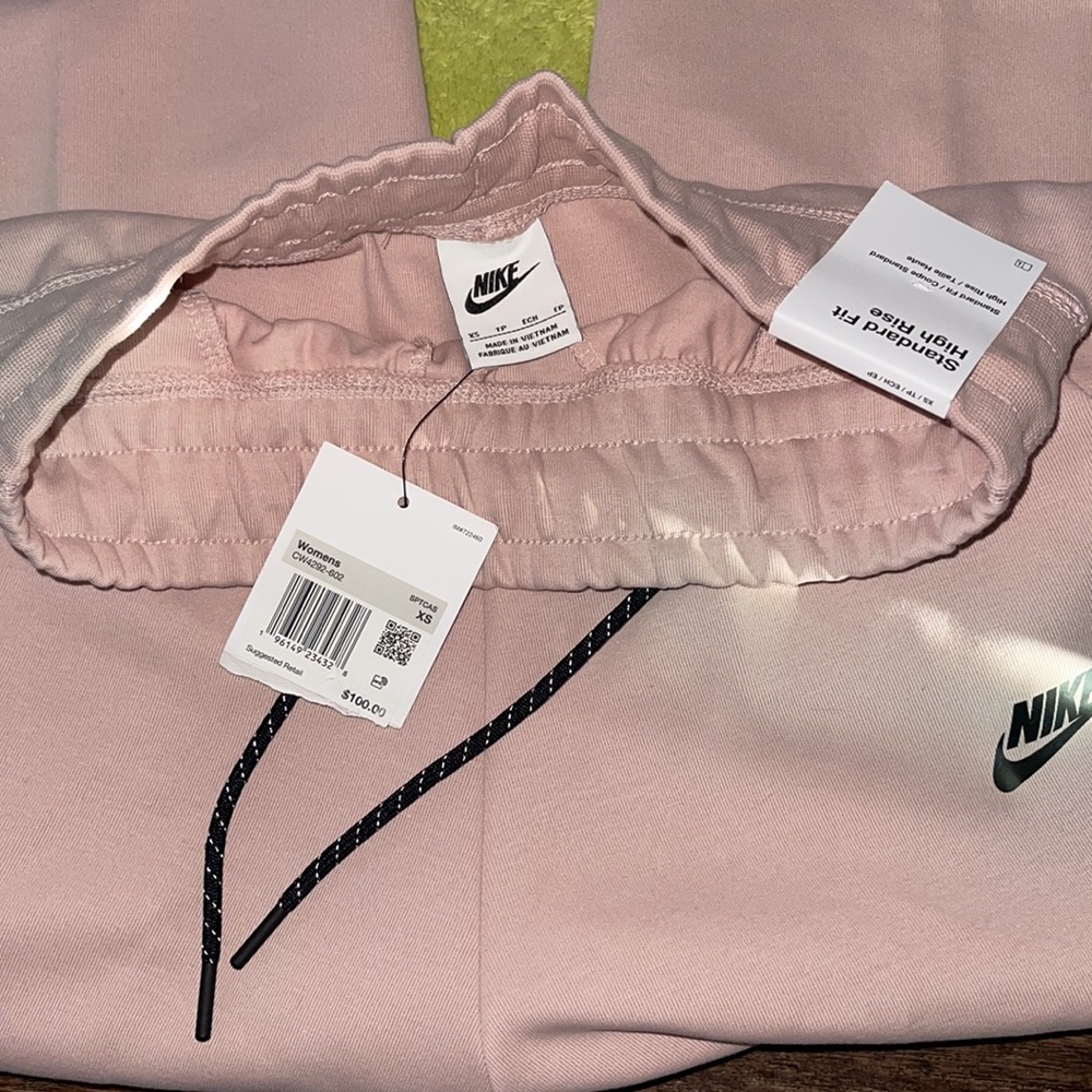 Pink NIKE WOMEN standard fit high rise sweatpants - Picture 3 of 4